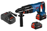 Bosch GBH18V-26DK24 Rotary Hammer Kit, Keyless, SDS-Plus Chuck, 0 to 4350 bpm, 1.9 ft-lb Impact Energy